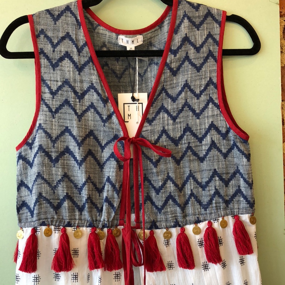 Sleeveless Printed Kaftan - Picture 2 of 4